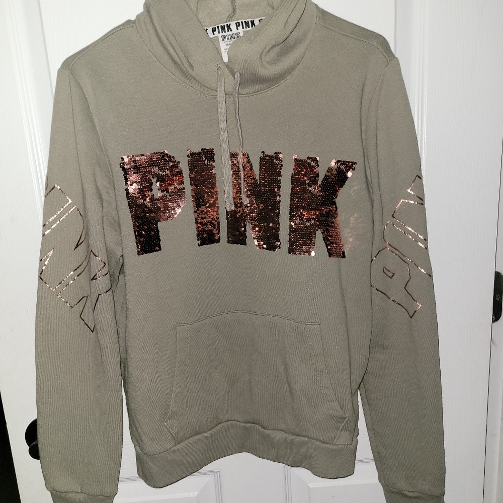 PINK gold bling sweatshirt hoodie